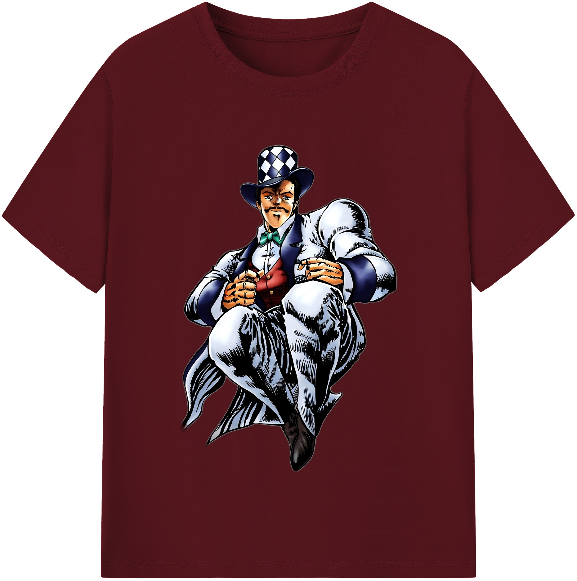 （画像用） ジョジョの奇妙な冒険 ウィル?アントニオ?ツェペリ JoJo's Bizarre Adventure Will Anthonio Zeppeli 綿100％半袖Tシャツ（フロントプリント）